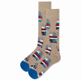 Exclusive Savings Event Clearance Event Men'S Book Cat Crew Socks