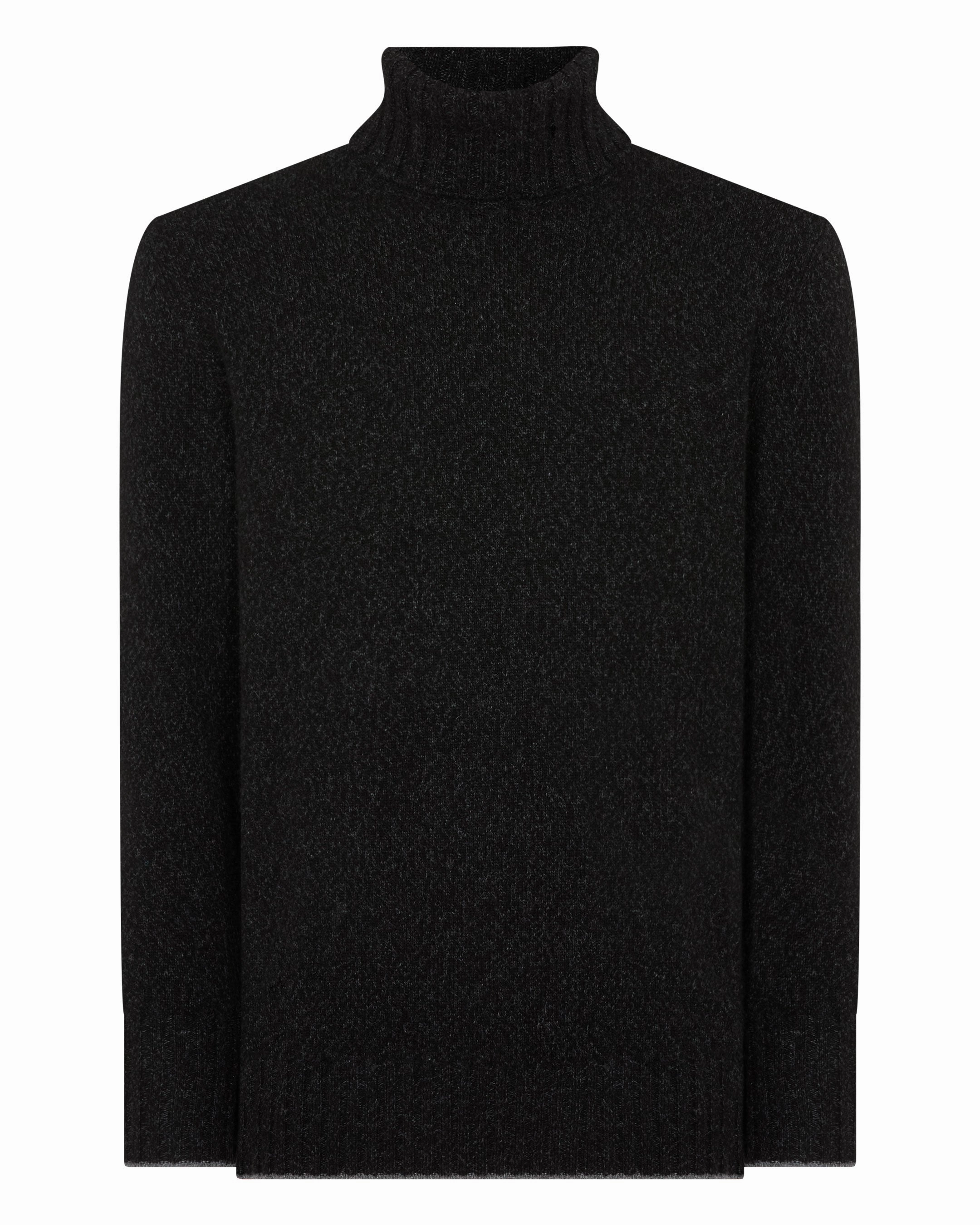 Exclusive Hot Pick Online Exclusive Offer Men'S Brompton Roll Neck Cashmere Jumper Charcoal Grey Melange
