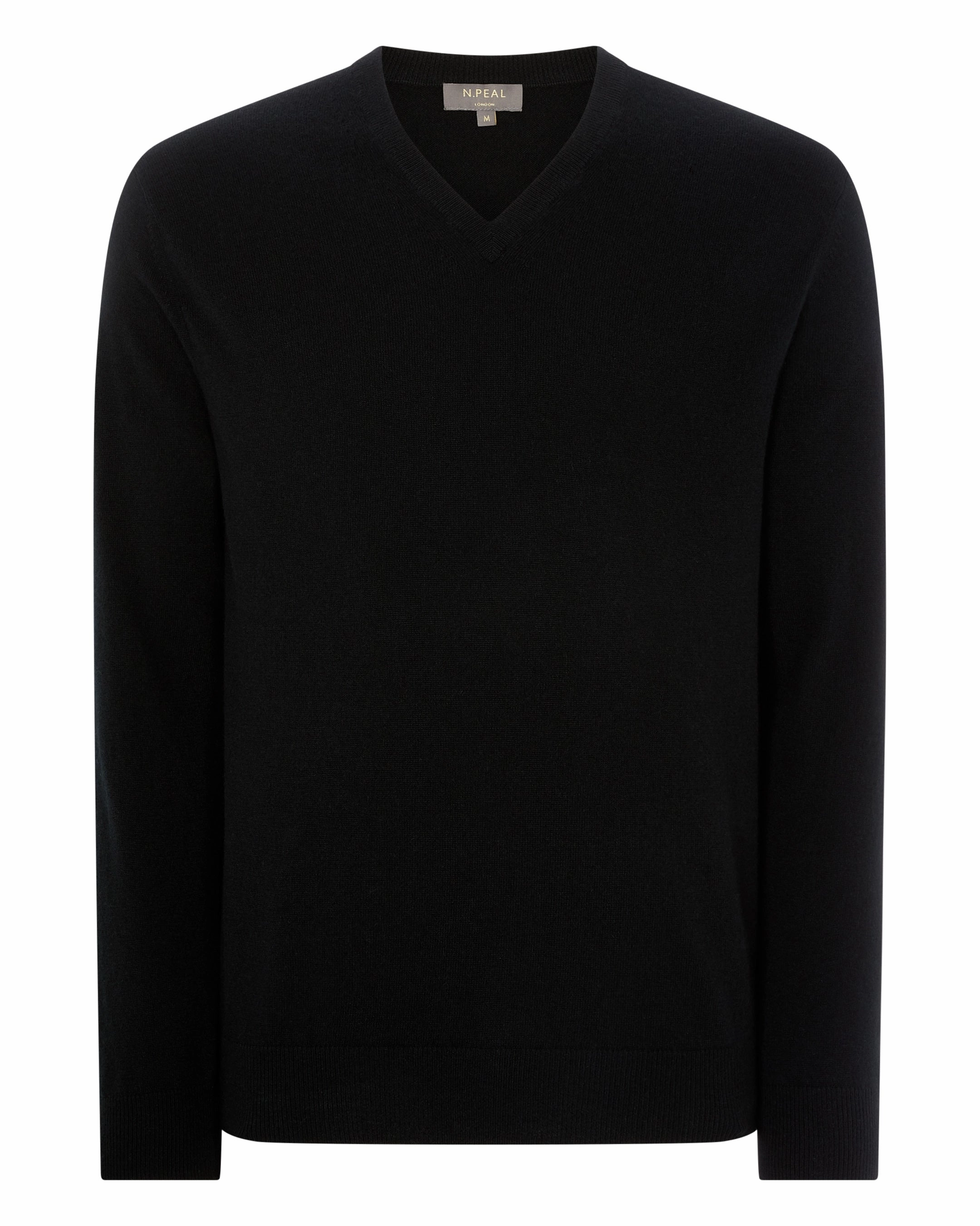 Trending Now Offer Instant Deal Today Men'S Burlington V Neck Cashmere Jumper Black
