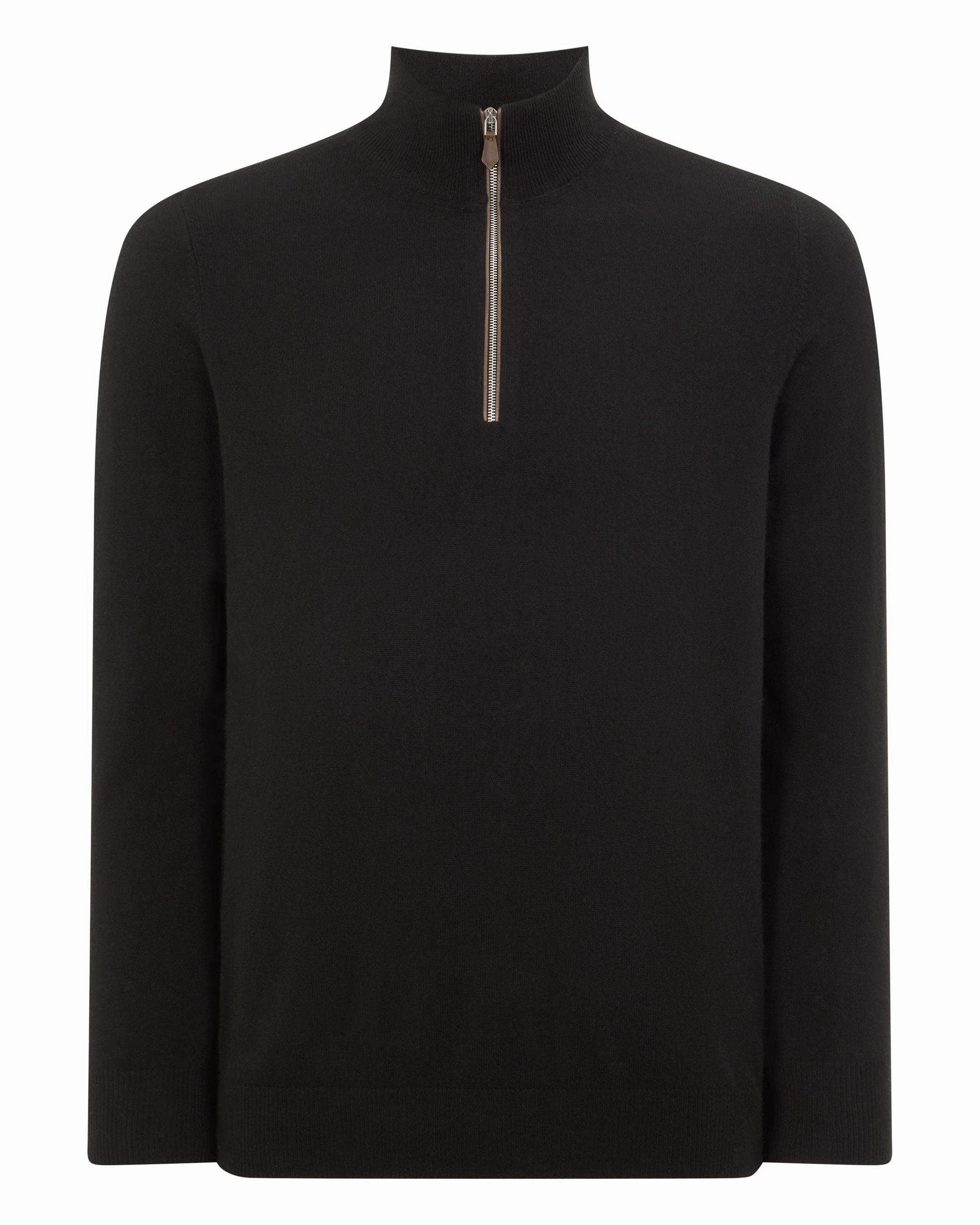 Todays Special Picks Men'S Carnaby Half Zip Cashmere Jumper Black