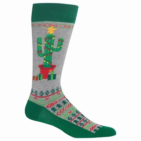 Men'S Christmas Cactus Crew Socks Instant Hot Deal Limited Edition Offer