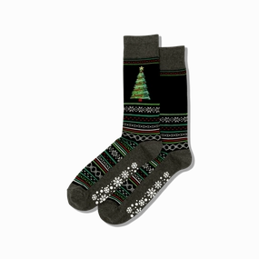 Men'S Christmas Tree Non-Skid Crew Sock Limited Time Offer
