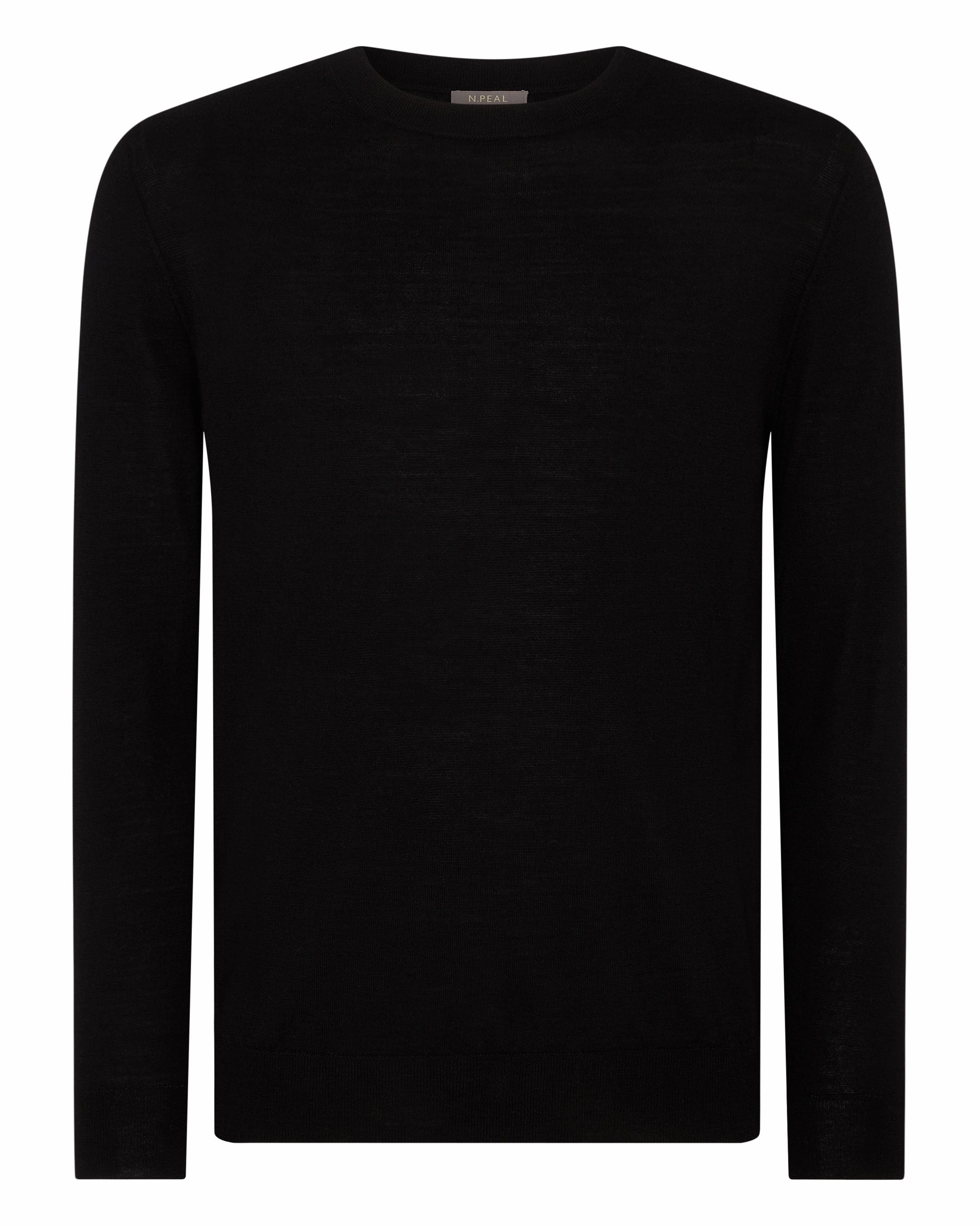 Shop Smart Save Men'S Covent Fine Gauge Cashmere Round Neck Jumper Black