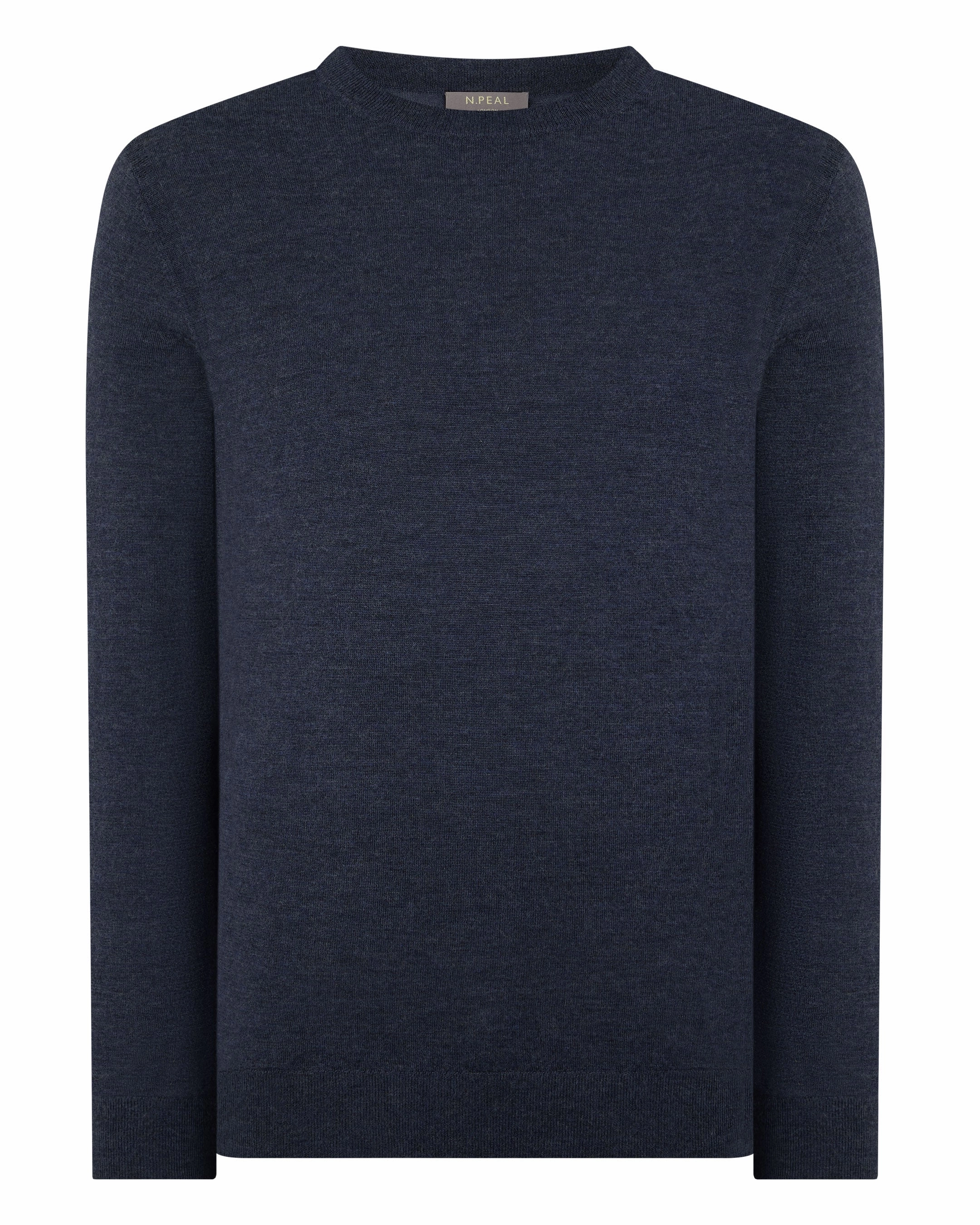 Hot Clearance Now Men'S Covent Fine Gauge Cashmere Round Neck Jumper Indigo Blue