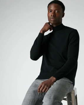 Mega Sale Now Flash Deal Today Men'S Mayfair Turtle Neck Cashmere Jumper Black