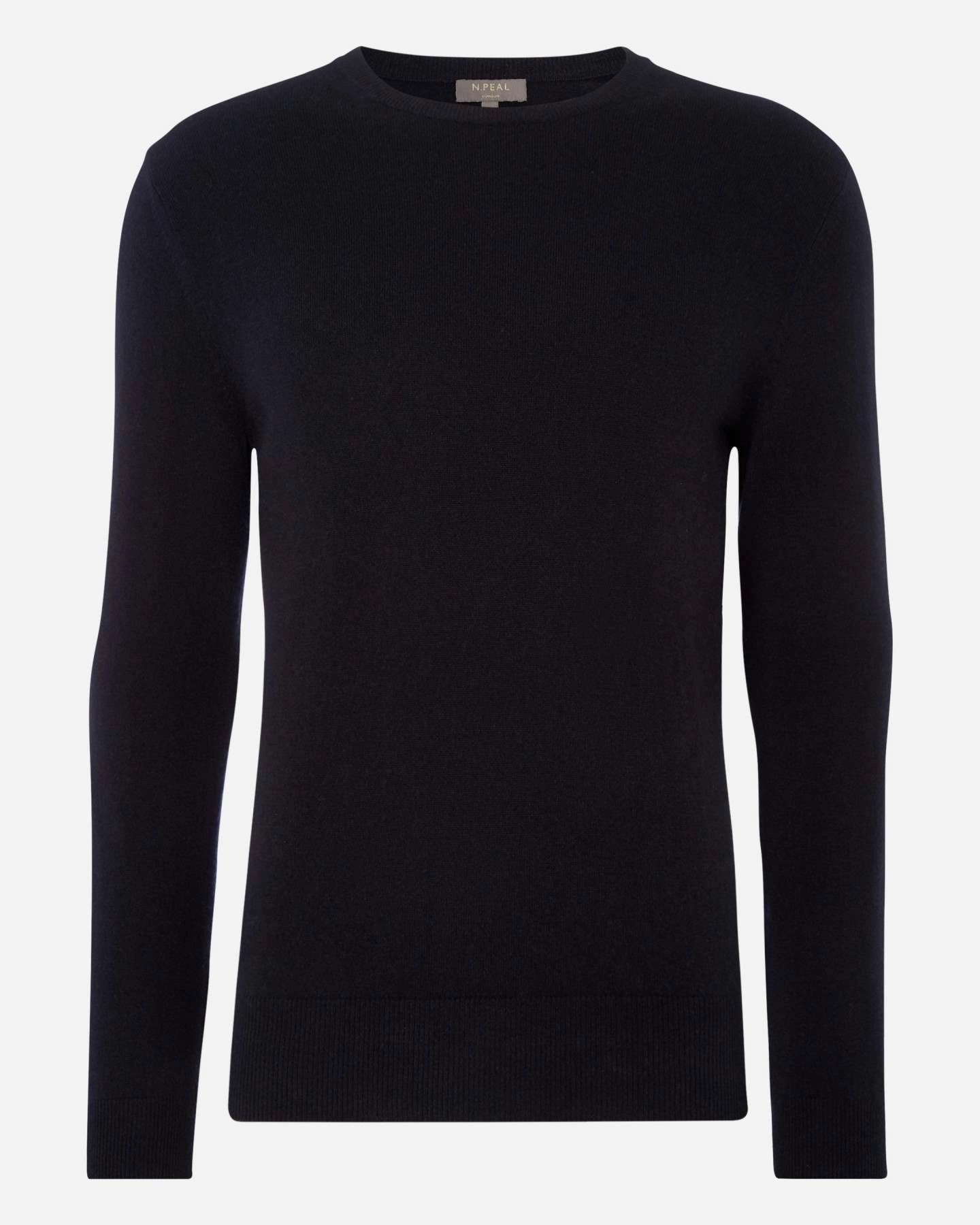 Save More Online Best Seller Deal Men'S Oxford Round Neck Cashmere Jumper Navy Blue
