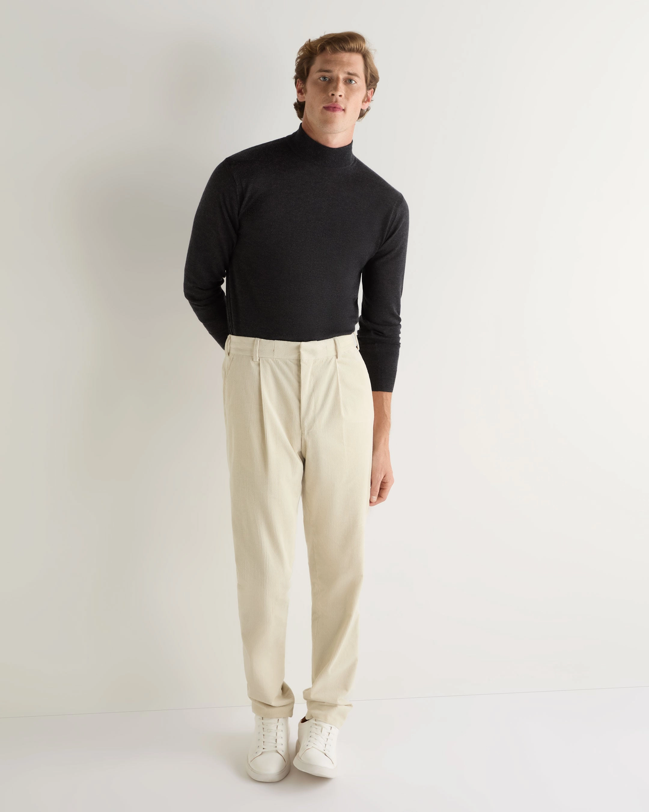 Shop the Savings Now Dont Miss Out Men'S Pimlico Fine Gauge Cashmere Roll Neck Jumper Dark Charcoal Grey