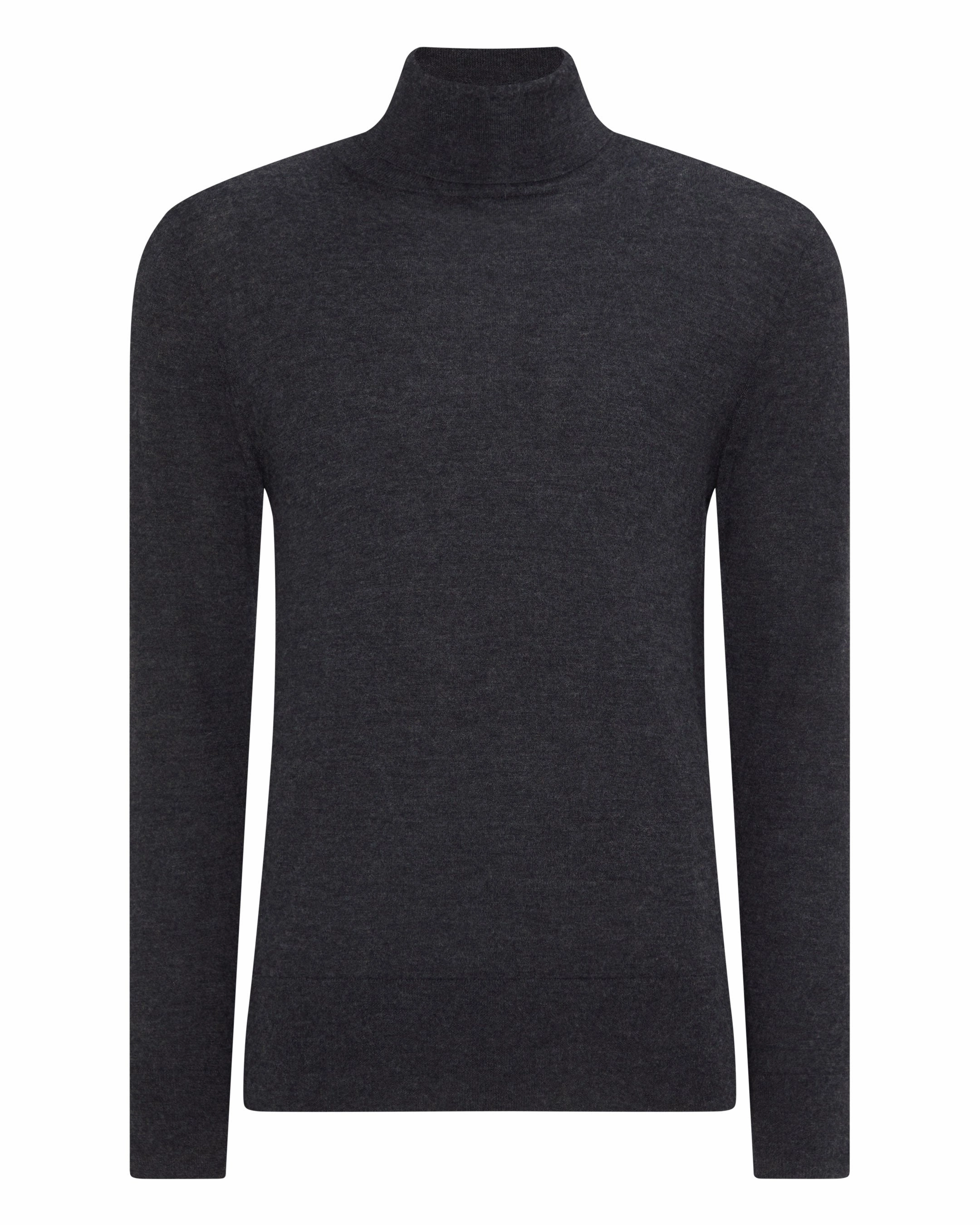 Men'S Pimlico Fine Gauge Cashmere Roll Neck Jumper Dark Charcoal Grey Dont Miss Hot Deals