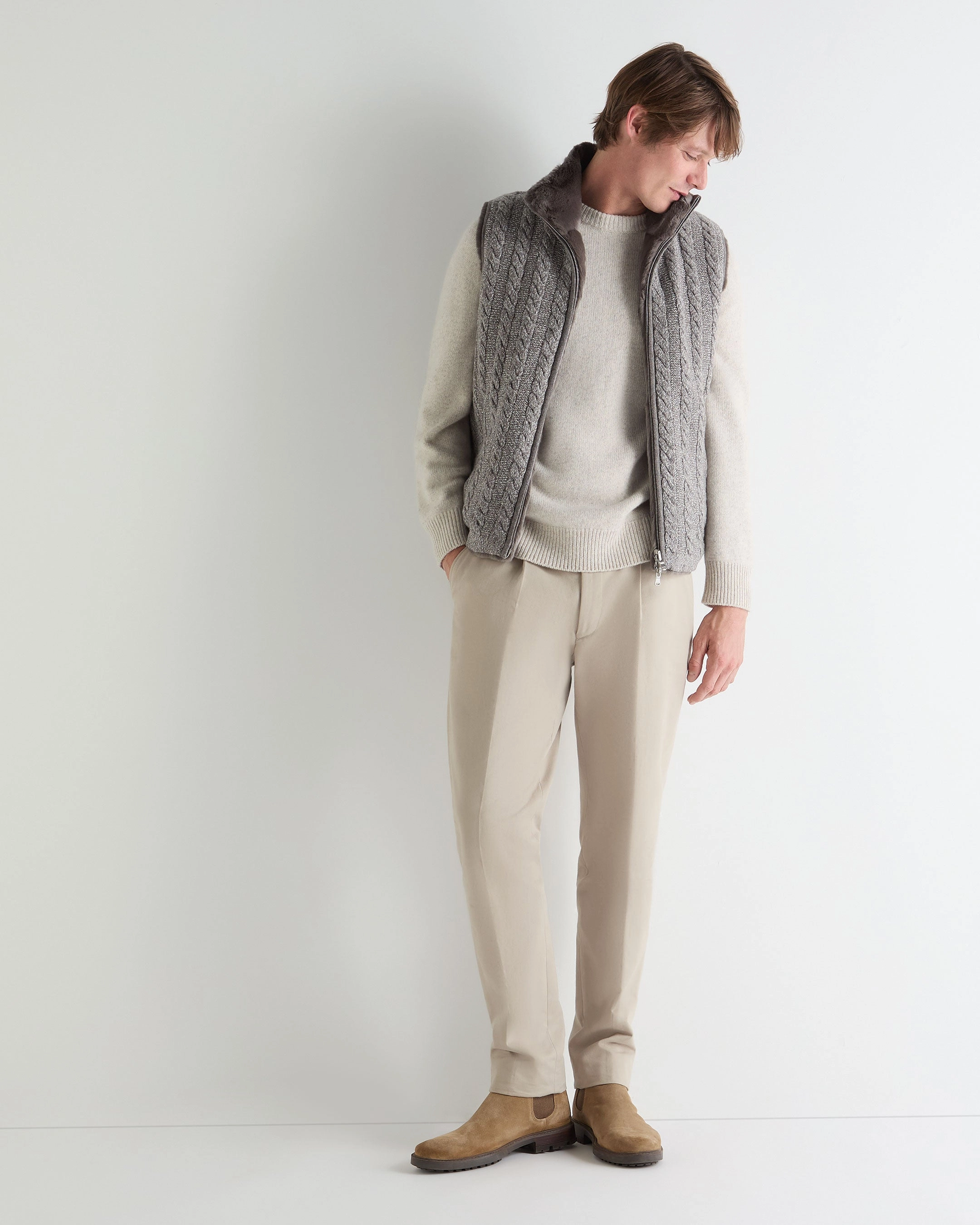 MustHave Clearance Online Deal Frenzy Men'S Raglan Cashmere Jumper Ash Grey Marl