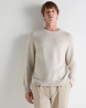 Hot Clearance Now Sweet Deal Today Men'S Raglan Cashmere Jumper Ash Grey Marl