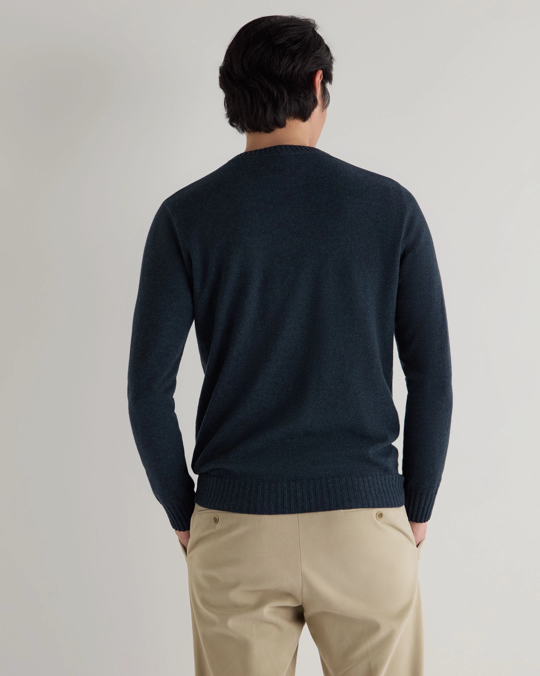 Men'S Shoreditch Round Neck Cashmere Jumper Indigo Blue Shop Grab Savings Best Seller Discount