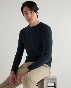 Men'S Shoreditch Round Neck Cashmere Jumper Indigo Blue Perfect Gift Sale Hot Sale Today