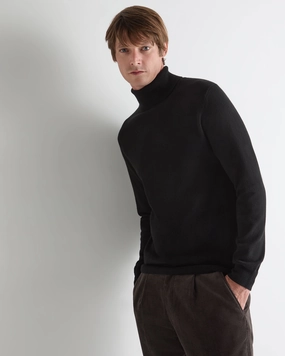 Shop Hot Deals Grab Your Hot Pick Men'S Trafalgar Roll Neck Cashmere Jumper Black