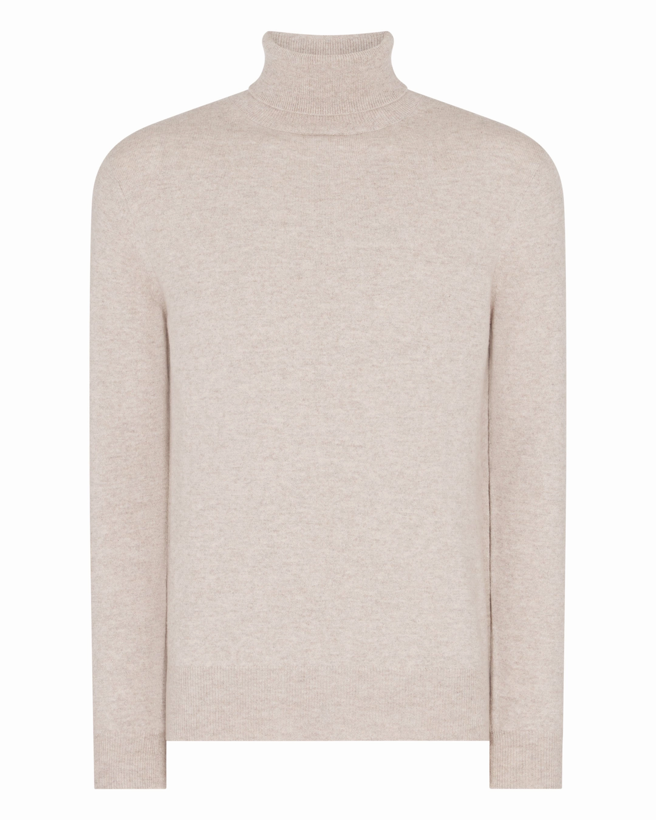 Men'S Trafalgar Roll Neck Cashmere Jumper Oatmeal Brown Instant Discount Grab the Deal Now