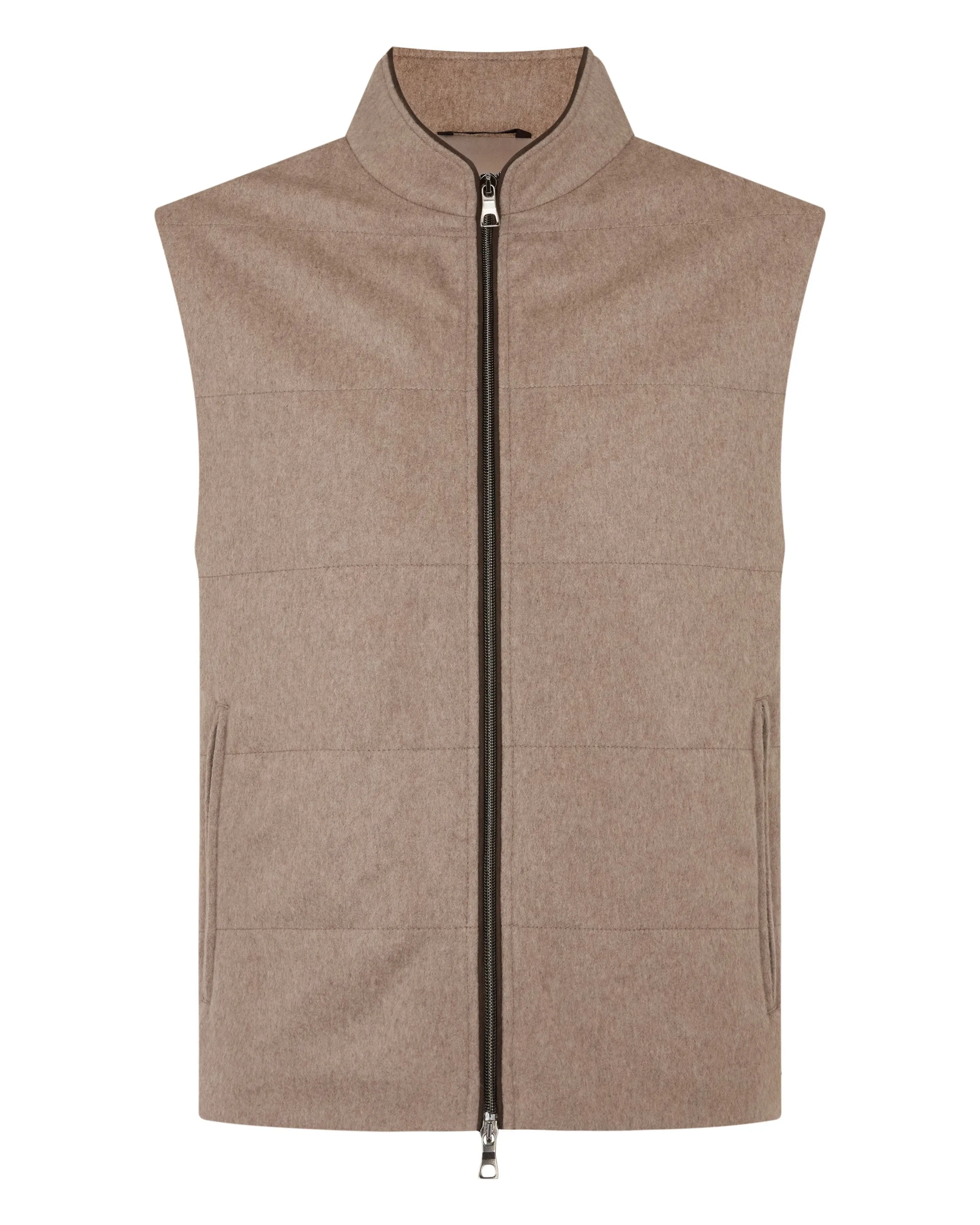 Dont Miss Big Savings Men'S Belgravia Cashmere Gilet Taupe Brown