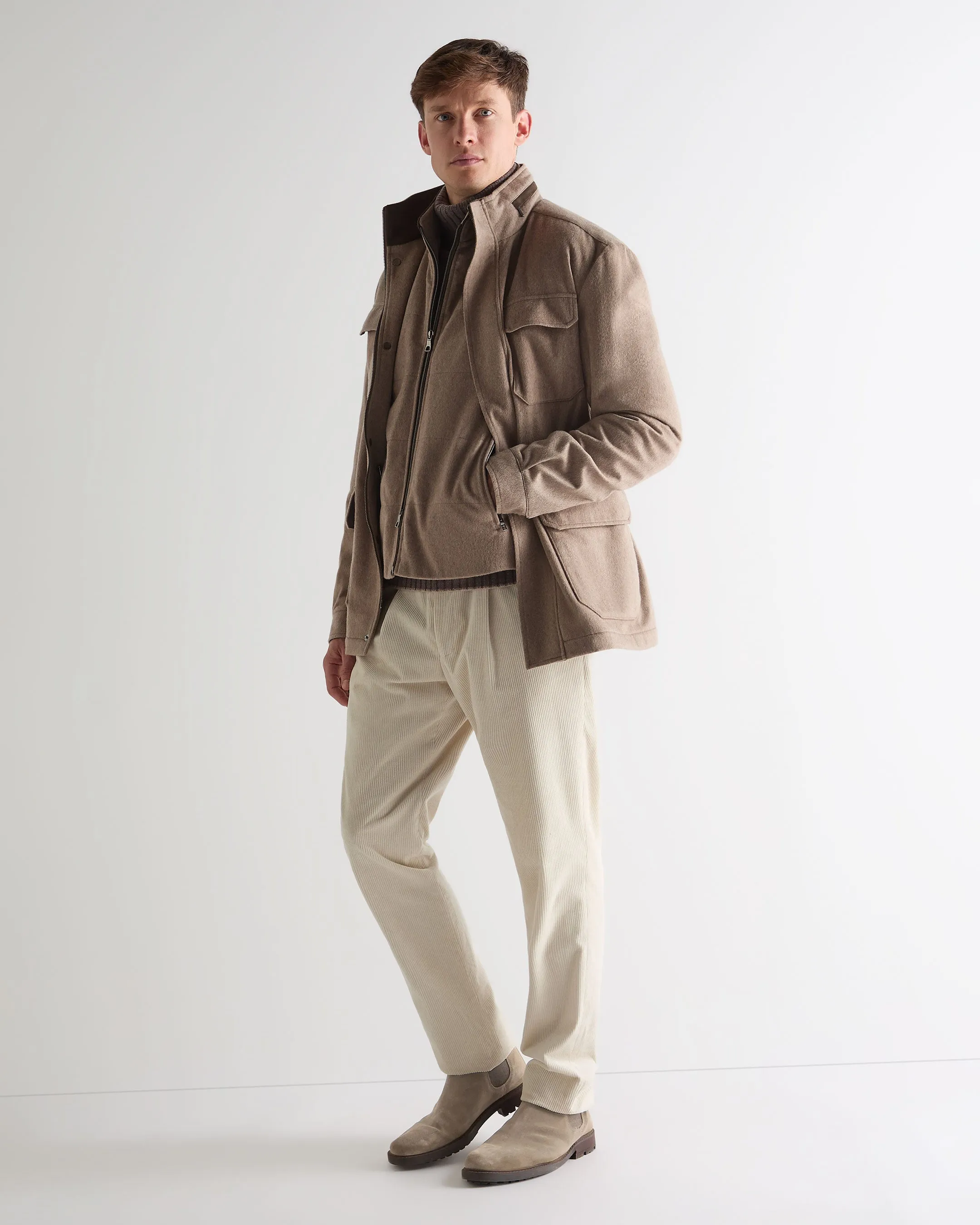 Men'S Belgravia Cashmere Gilet Taupe Brown Clearance Sale Hot Sale Frenzy