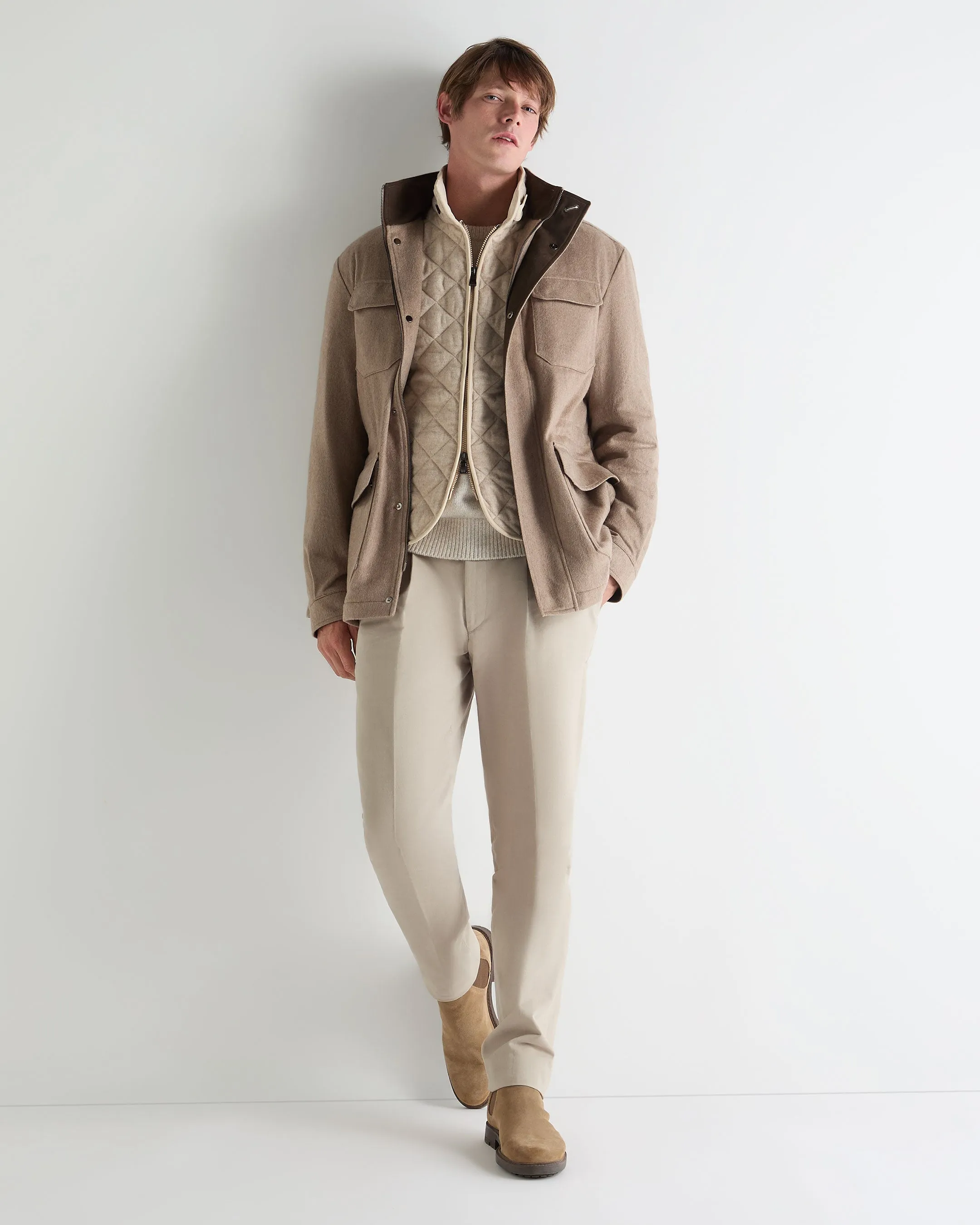 Men'S Diamond Gilet Beige Brown Trending Savings Now