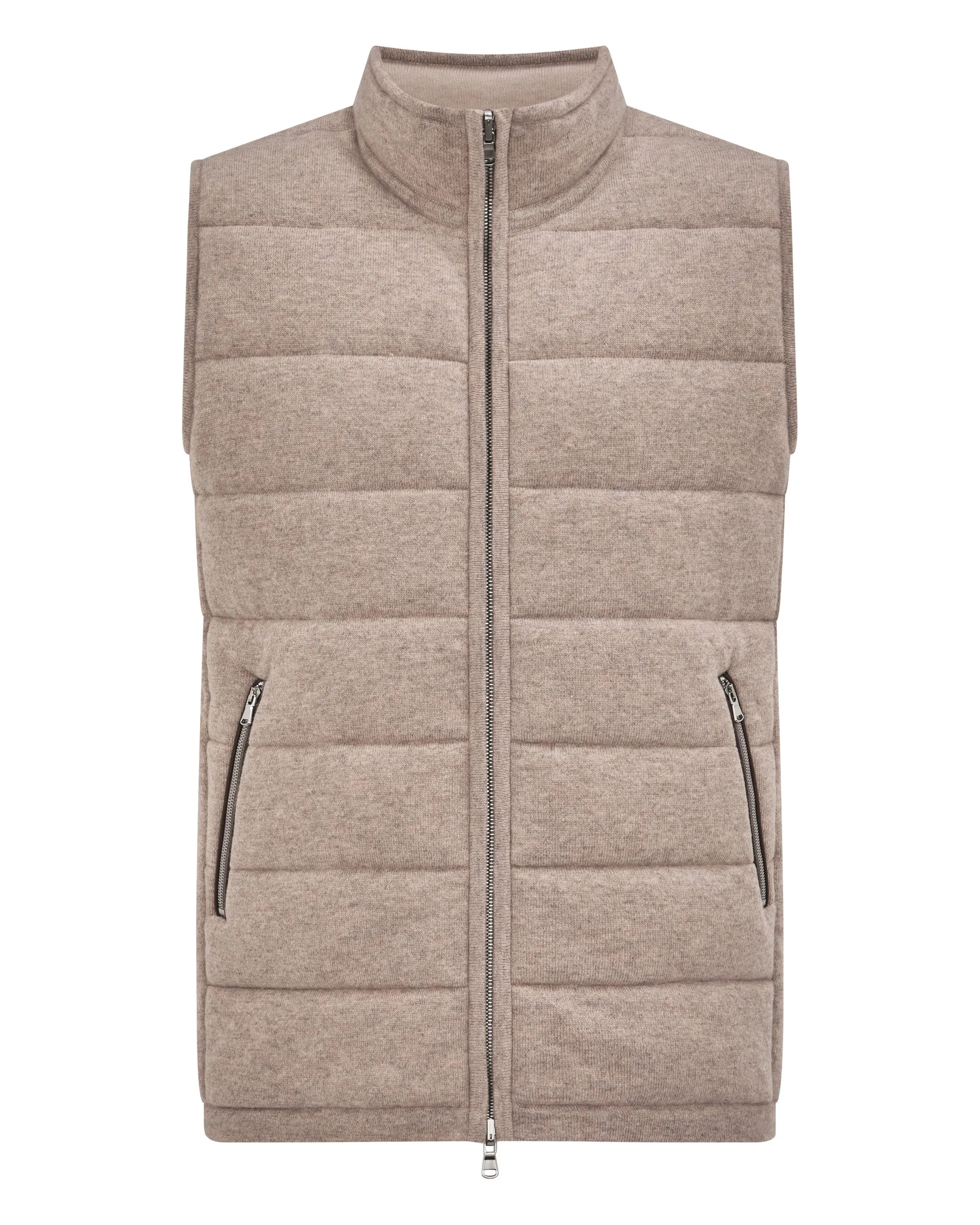 Men'S Mall Cashmere Gilet Oatmeal Brown Exclusive Deal Inside