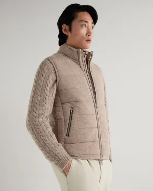 Deal Frenzy Today Limited Stock Deals Men'S Mall Cashmere Gilet Oatmeal Brown