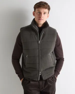MustHave Gift Ideas Today Only Savings Men'S Vermont Fur Lined Gilet Arabica Khaki Green