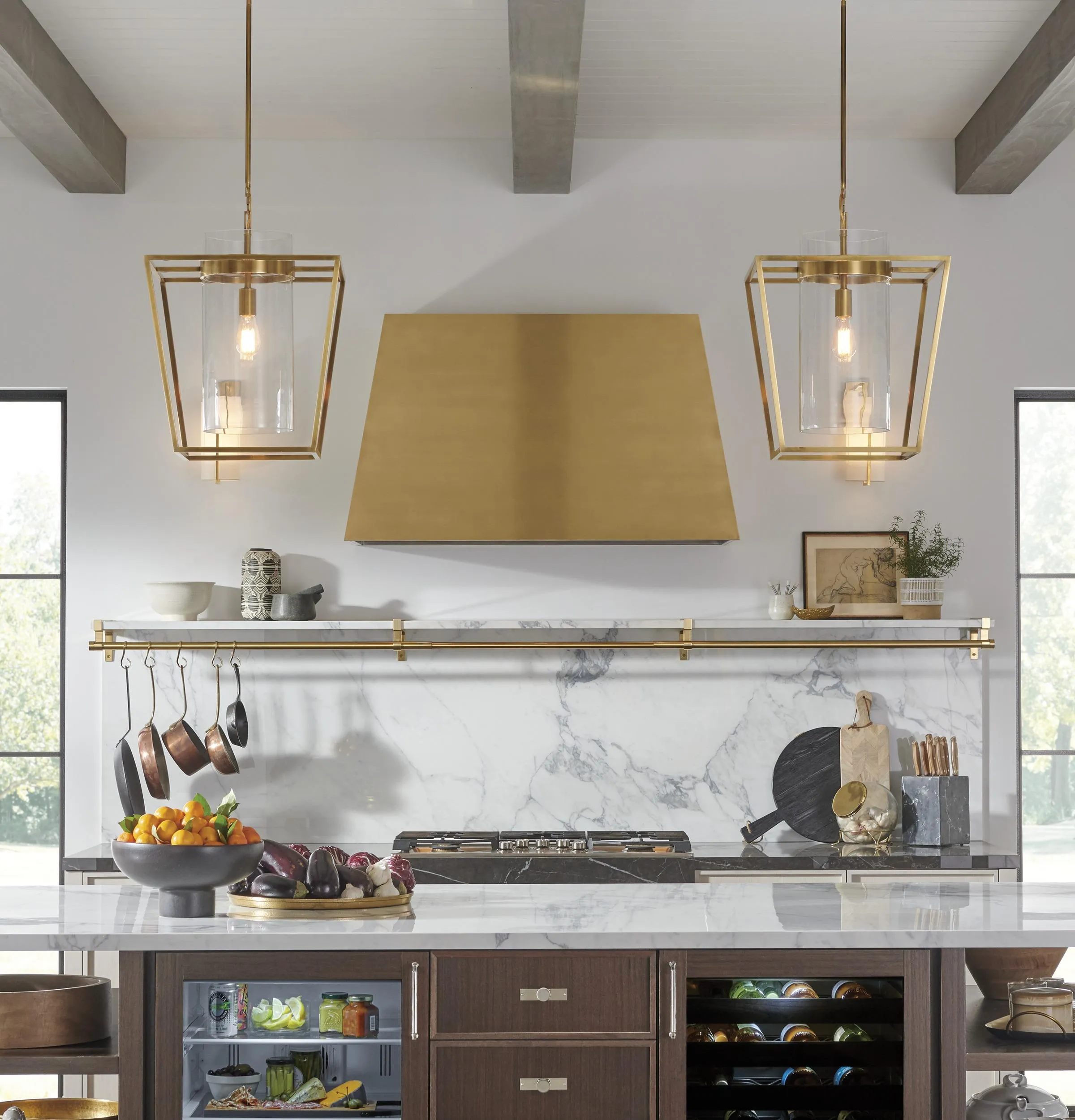 Monogram ZVC48DTB1 Monogram 48" Custom Brass Hood Insert Sold Separately
