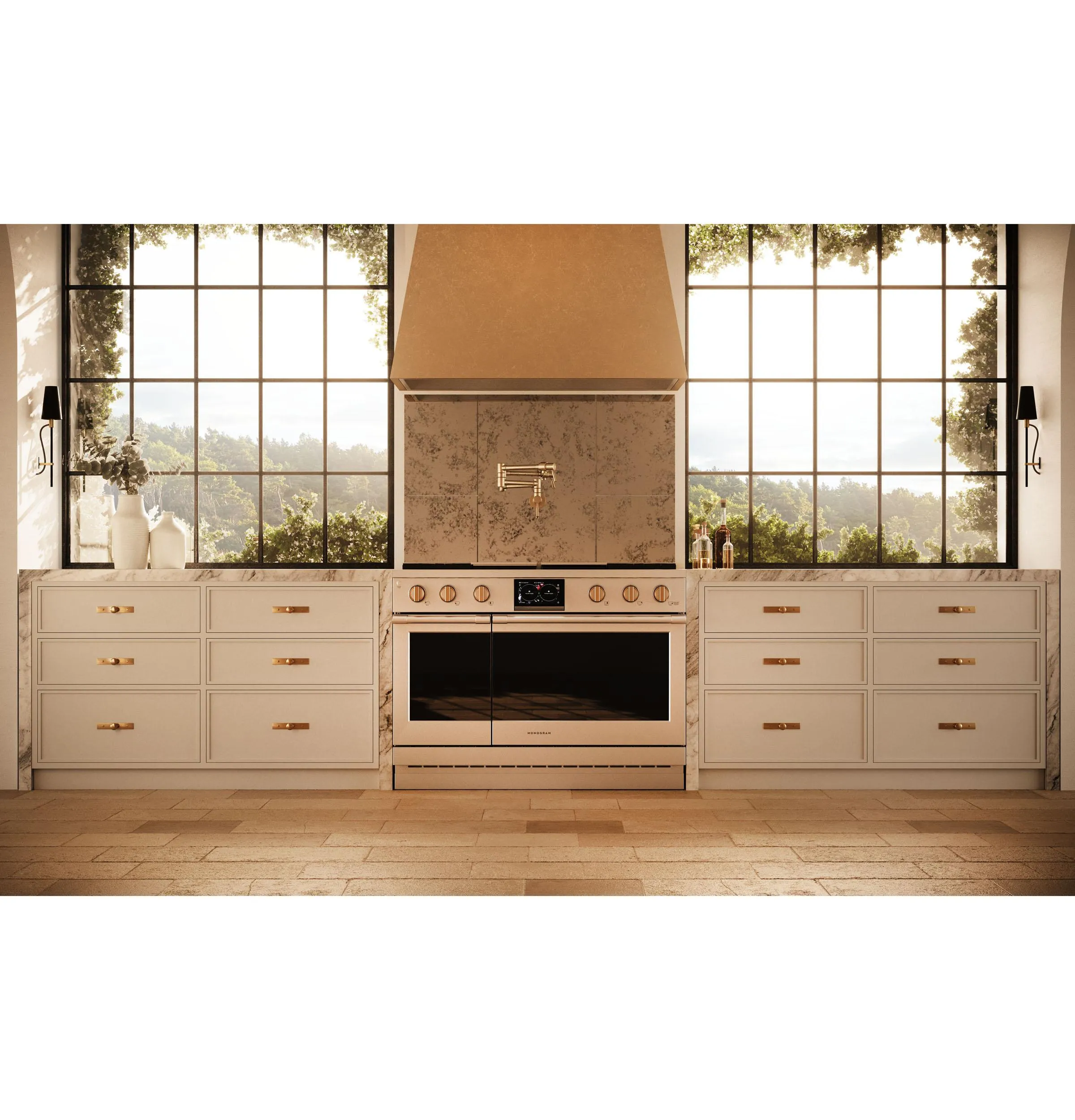 Monogram ZVC48DTB1 Monogram 48" Custom Brass Hood Insert Sold Separately