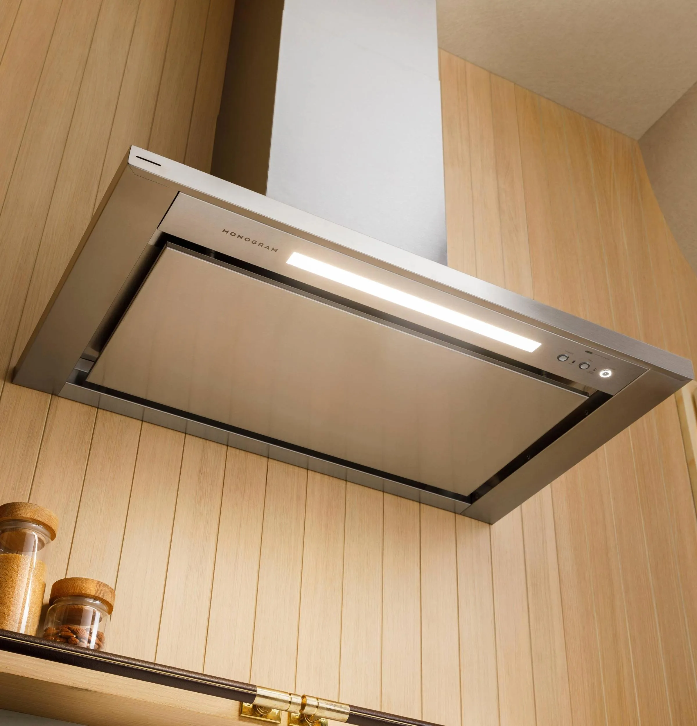 Monogram ZVIS361SRSS Monogram 36" Island Pyramid Chimney Vent Hood With Air Quality Sensors BLOWER SOLD SEPARATELY