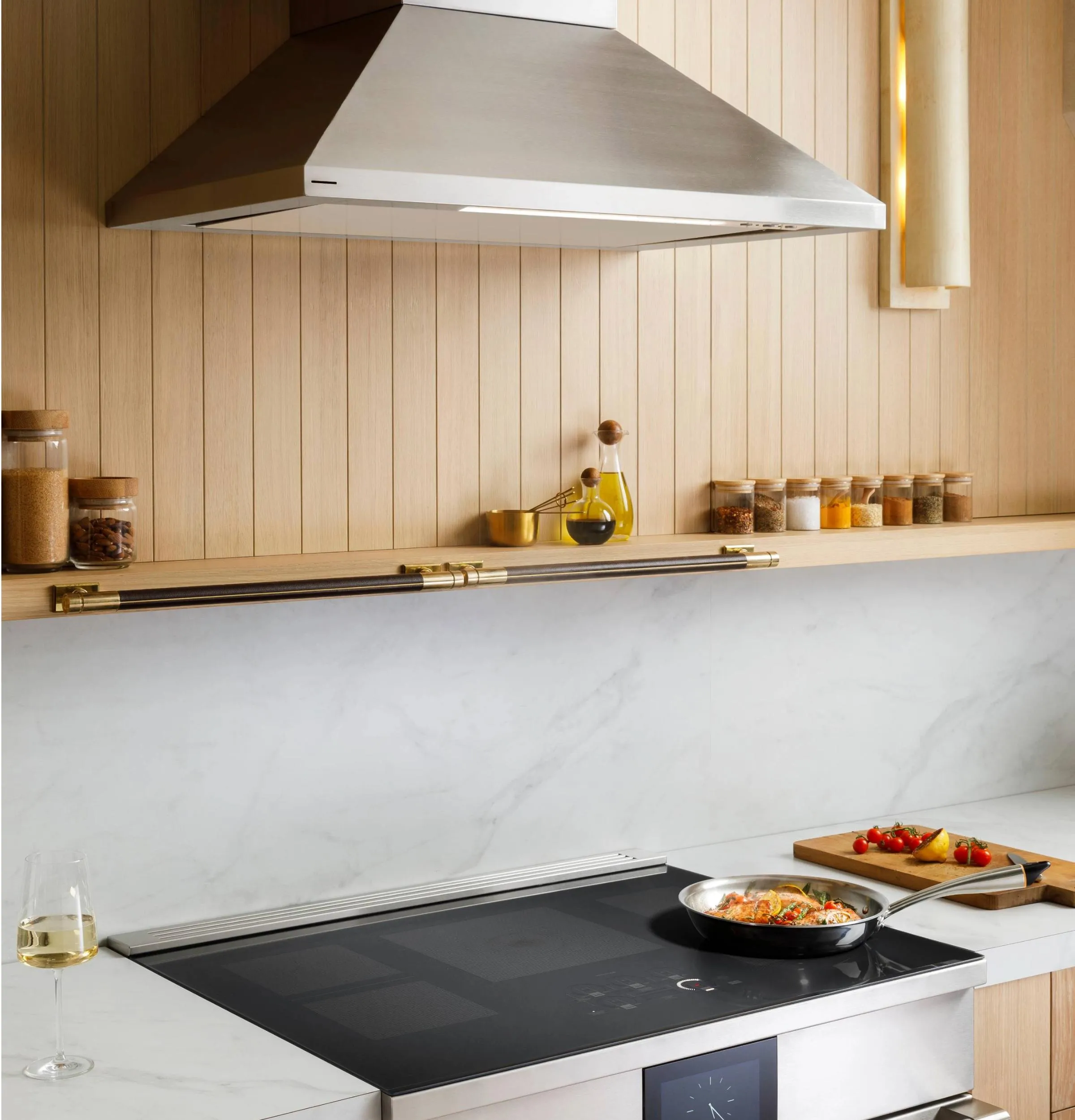 Monogram ZVIS481SRSS Monogram 48" Island Pyramid Chimney Vent Hood With Air Quality Sensors BLOWER SOLD SEPARATELY