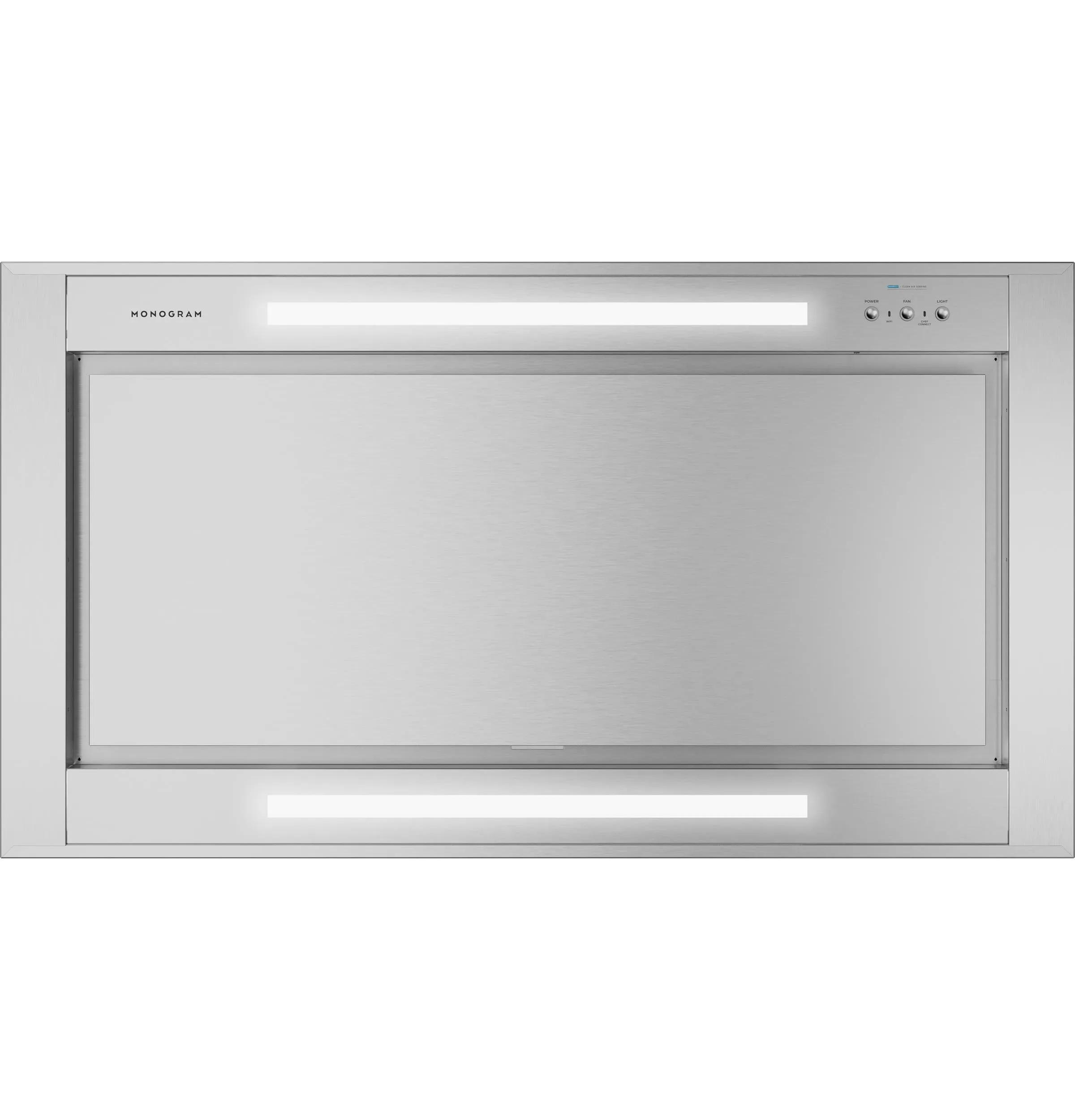 Monogram ZVIS481SRSS Monogram 48" Island Pyramid Chimney Vent Hood With Air Quality Sensors BLOWER SOLD SEPARATELY