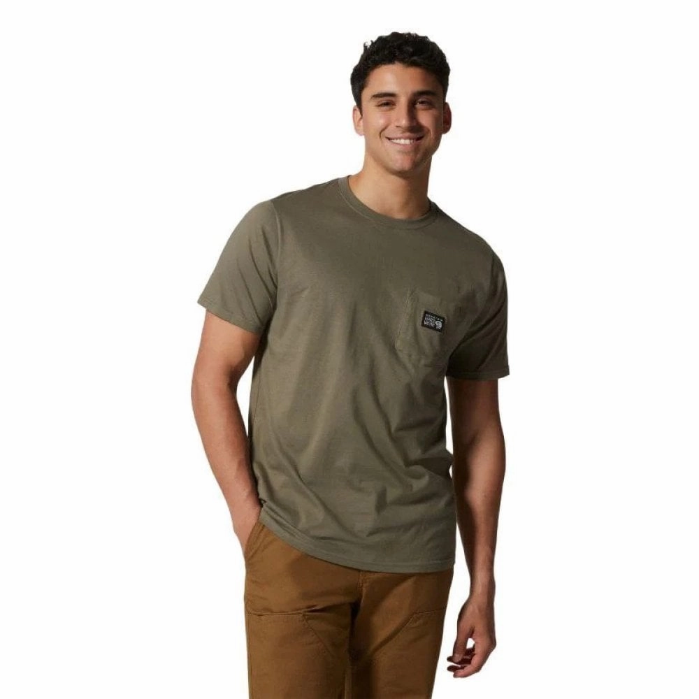 Grab It Now Mega Discount Today Mountain Hardwear Men'S Mhw Logo Label Short Sleeve Pocket T-Shirt