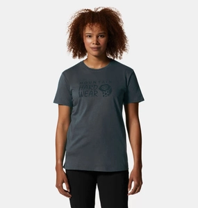 Mountain Hardwear Women'S Mhw Logo Short Sleeve T-Shirt - Blue Slate Price Drop Alert Mega Sale Now