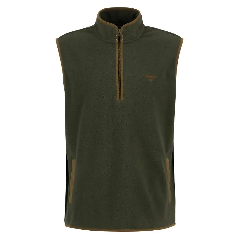 Barbour Harwood Mens 1/4 Zip Fleece Gilet - Olive Sweet Deal Inside Trending Hot Picks