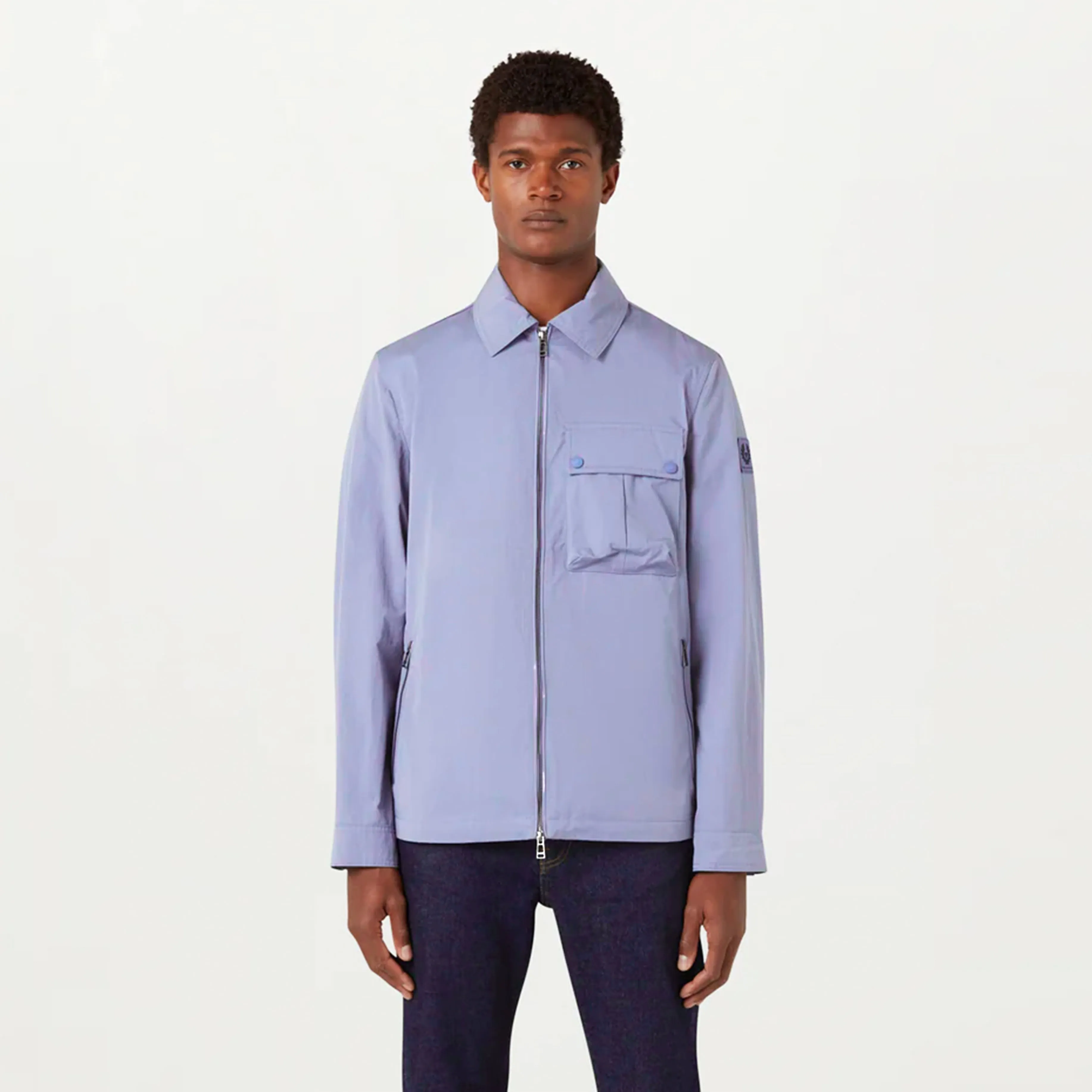 Belstaff Drome Overshirt Pale Heather Limited Time Sale