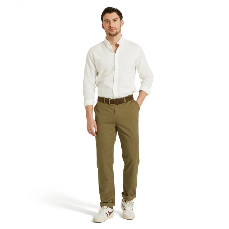 Sale Ending Soon Schoffel Chichester Mens Chino Trousers - Dark Khaki Green