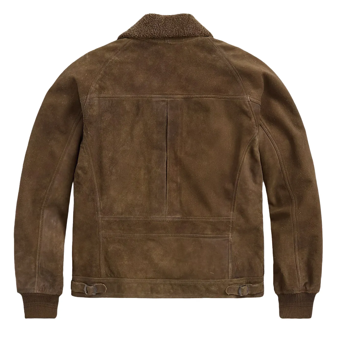 Big Savings Alert Exclusive Hot Pick Rrl By Ralph Lauren Shearling-Panelled Roughout Suede Jacket Vintage Brown