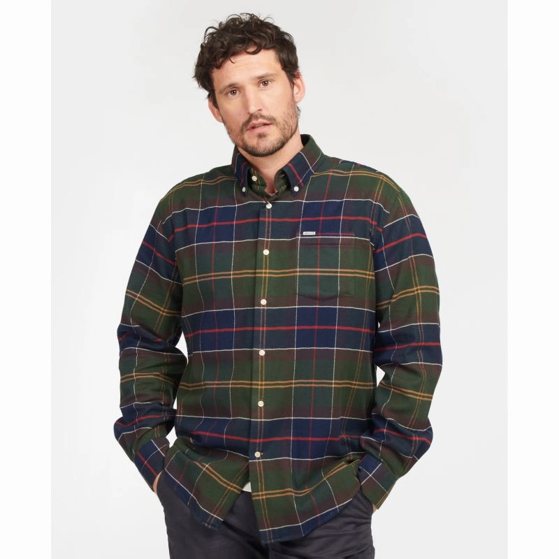 Instant Deal Today Best Seller Discount Barbour Hogside Tartan Mens Cotton Regular Fit Shirt - Classic Tartan