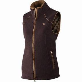 Clearance Sale Now Best Seller Discount Harkila Sandhem Ladies Poalrtec Fleece Waistcoat - Dark Port Melange