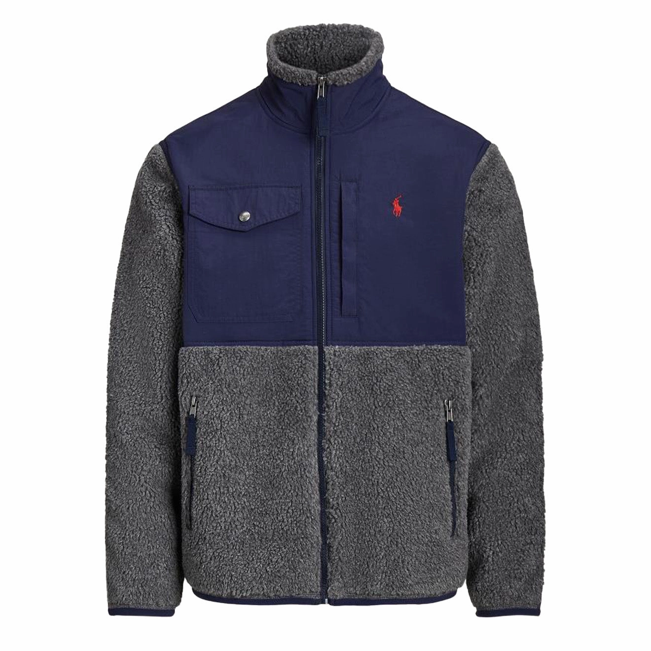Polo Ralph Lauren Water Repellent Hybrid Jacket Barclay Heather / Newport Navy Today Only Discount Alert