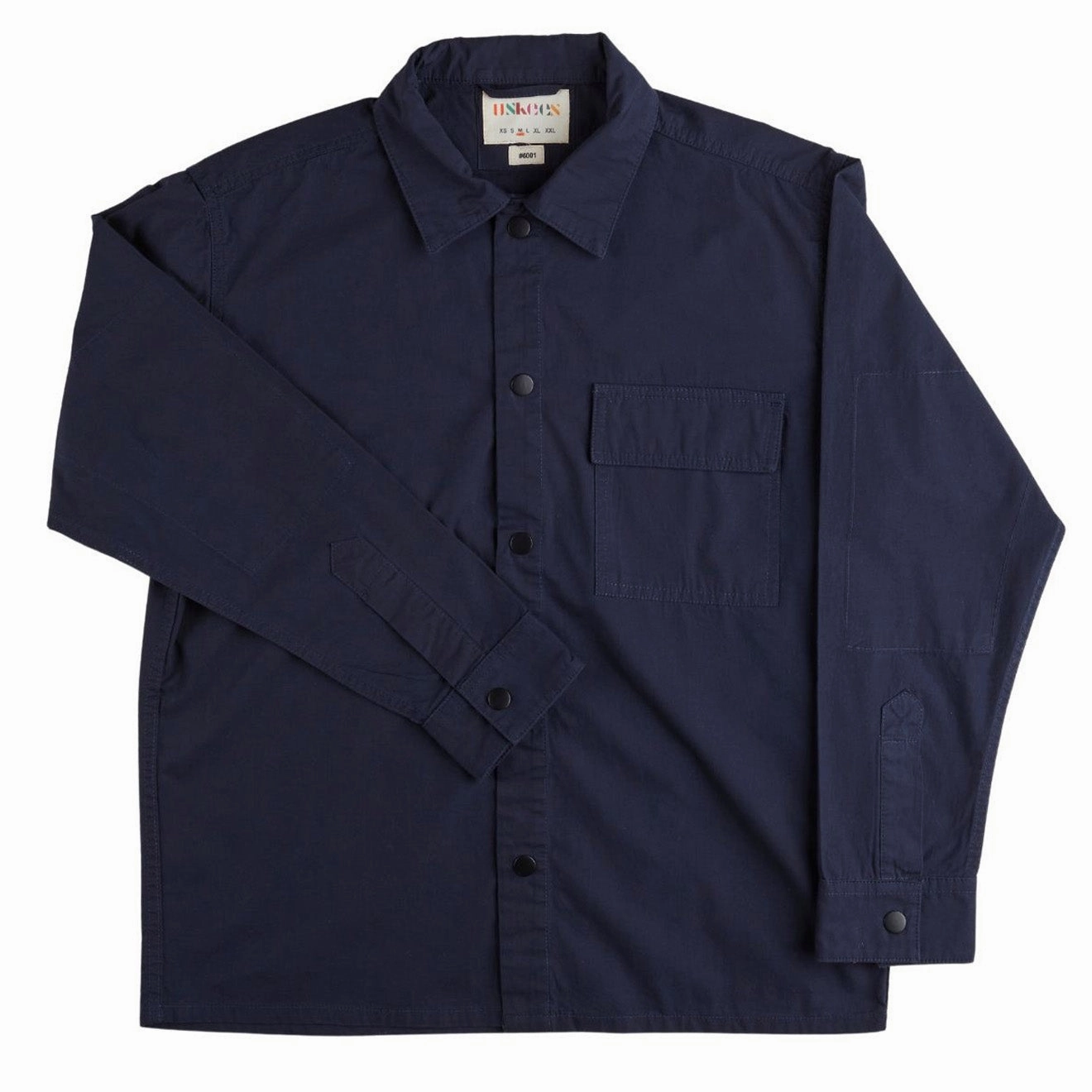 Shop Today Save Uskees 6001 Lightweight Buttoned Overshirt Midnight Blue
