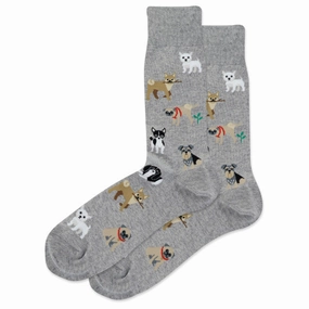 Men'S Dogs Of The World Crew Socks Shop Hot Deals