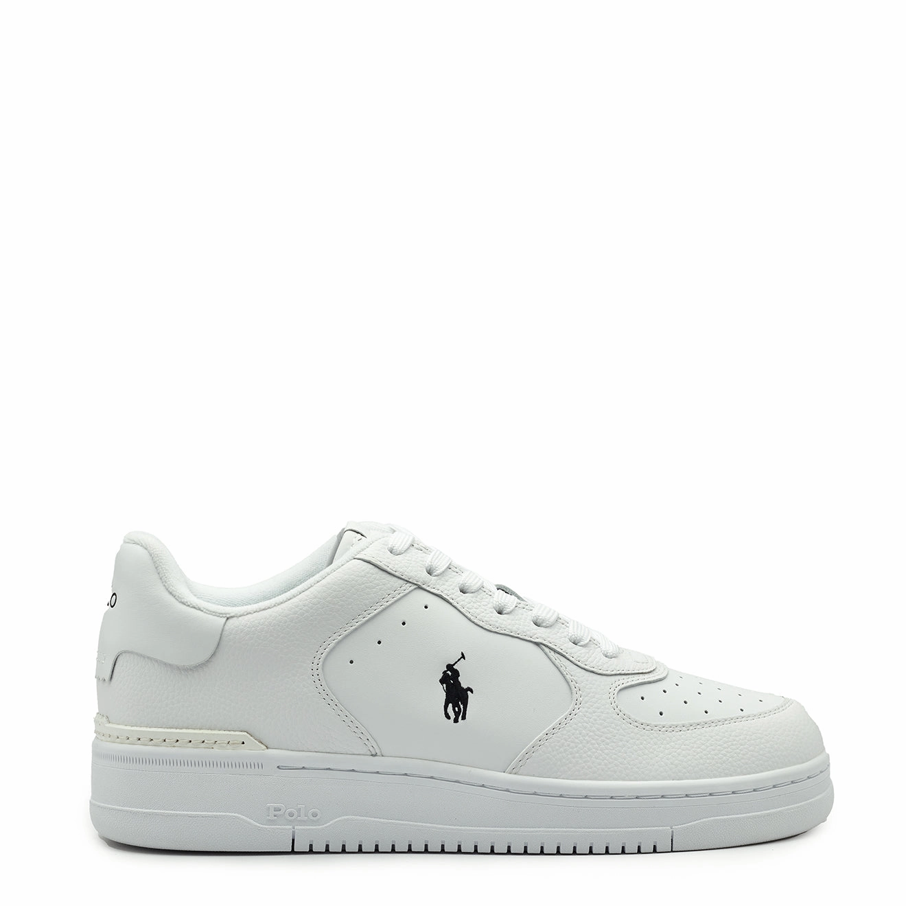 Polo Ralph Lauren Masters Court Leather Trainer White / Black Grab Your Savings