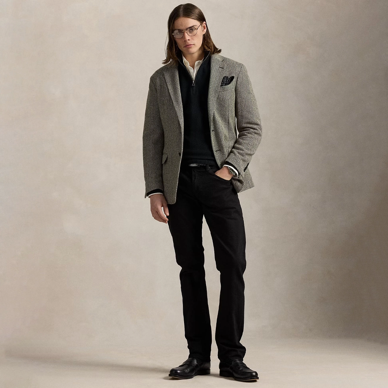 Polo Ralph Lauren Mesh-Knit Cotton Quarter-Zip Sweater Polo Black / Tonal Pp Hot Item Clearance Hot Sale Frenzy