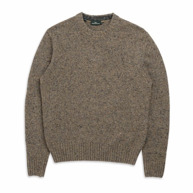 Special Surprise Sale Shop the Savings Rodd & Gunn Cox Road Mens Merino Alpaca Jumper - Gravel