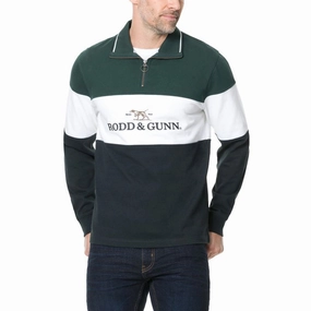 Special Surprise Sale Deal Frenzy Today Rodd & Gunn Foresters Peak 1/4 Zip Jumper - Forest