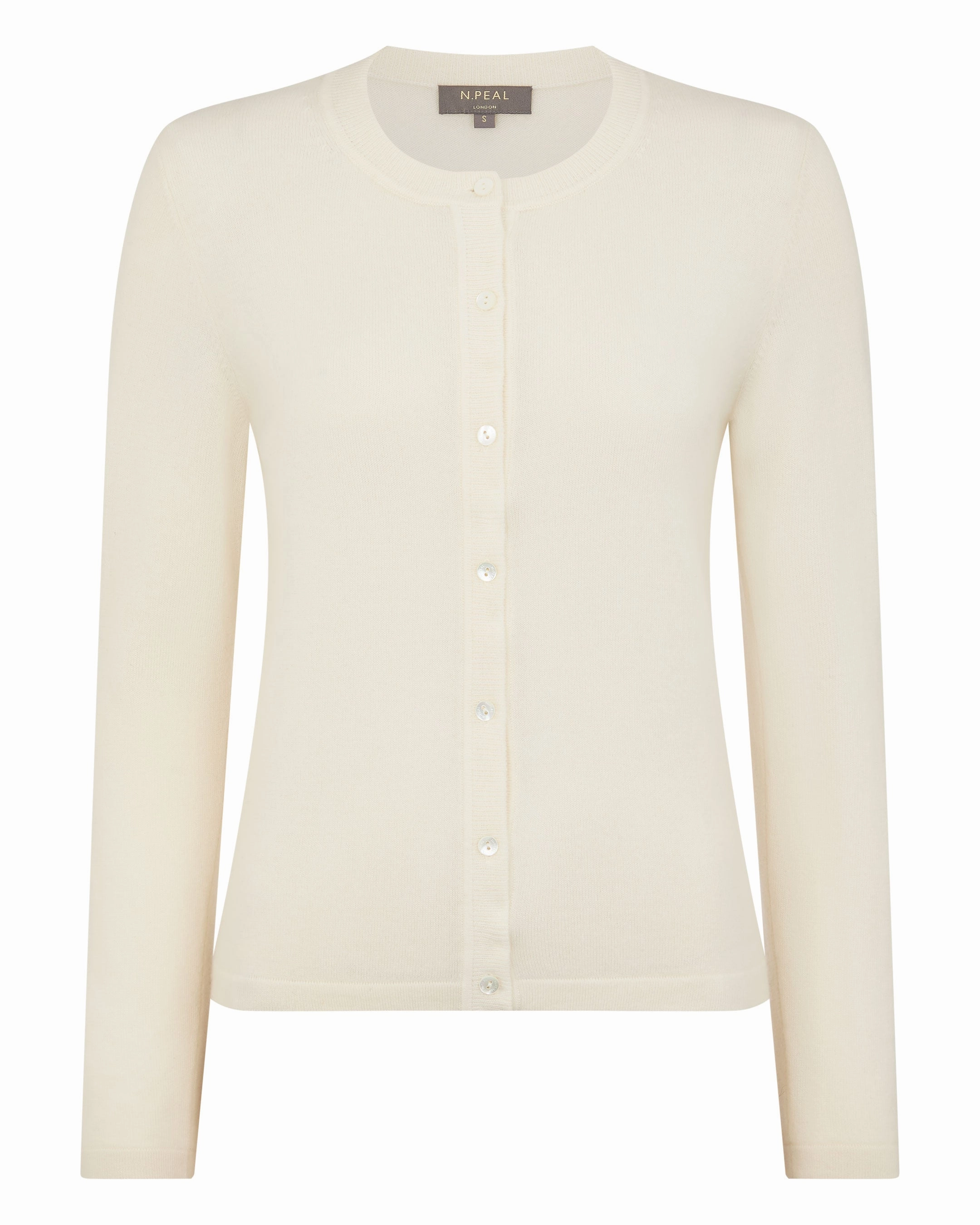 Hot Offer Frenzy Shop the Savings Women'S Hallie Round Neck Cashmere Cardigan New Ivory White