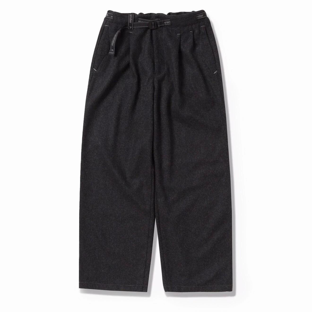 And Wander Womens Rewool Tweed Wide Pants Dark Gray Clearance Blowout Clearance Event Today
