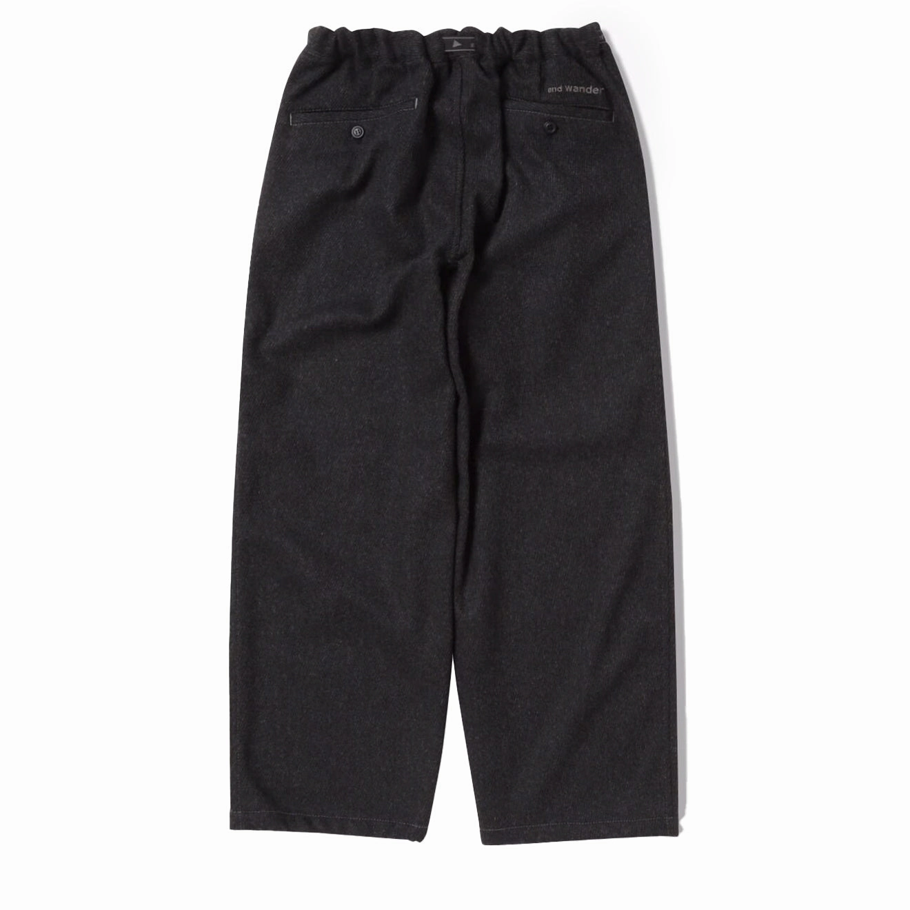 Instant Savings Inside And Wander Womens Rewool Tweed Wide Pants Dark Gray