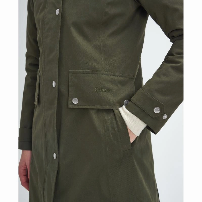Barbour Redway Waterproof Ladies Jacket - Olive/Classic Save Big Online Hot Clearance Now