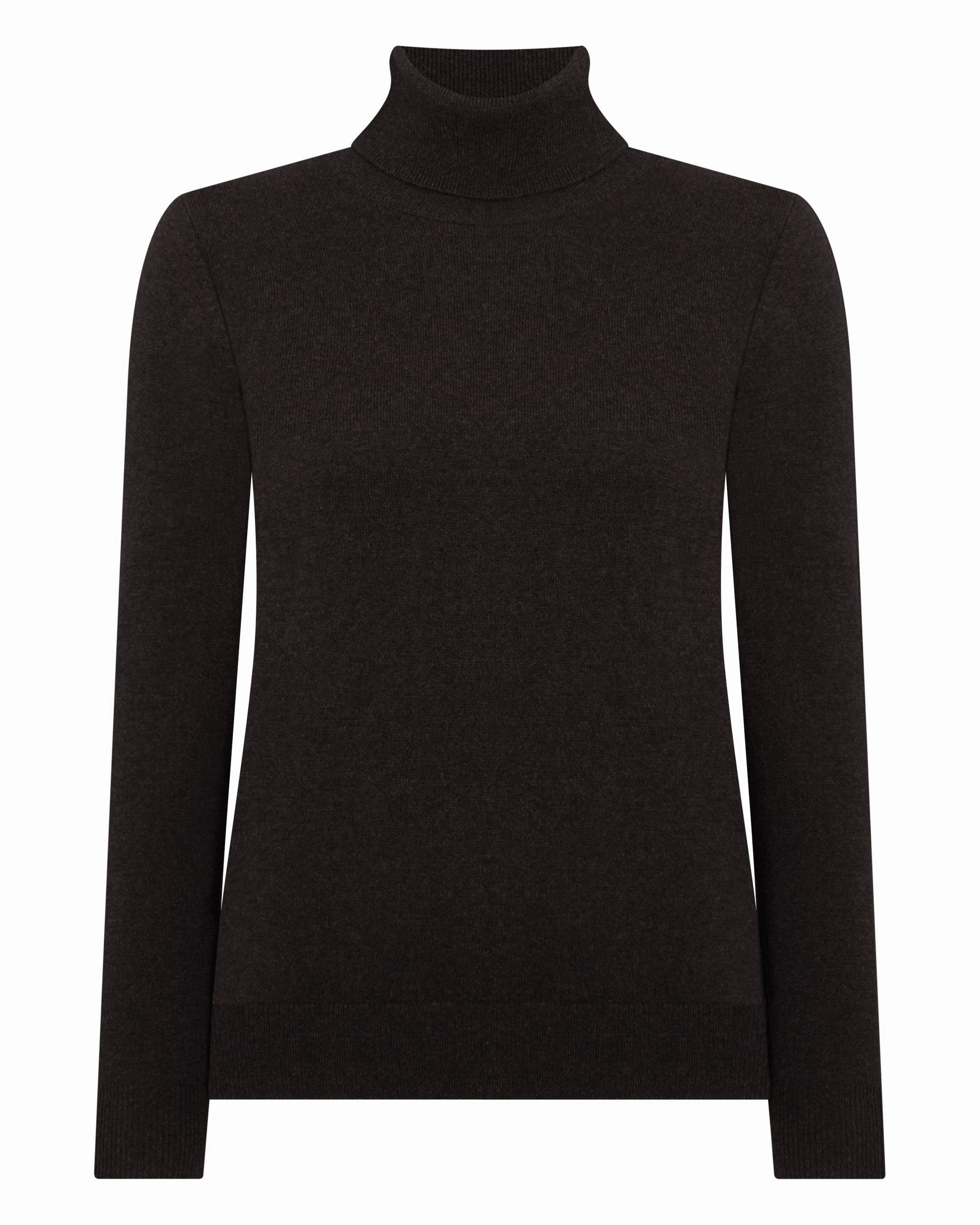 Women'S Luna Roll Neck Cashmere Jumper Chocolate Brown Shop Smart Deals Special Surprise Sale