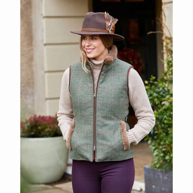 Alan Paine Combrook Tweed Ladies Gilet - Heath Exclusive Online Discount Mega Hot Offer